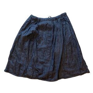 Vibrant A-line Poplin Skirt